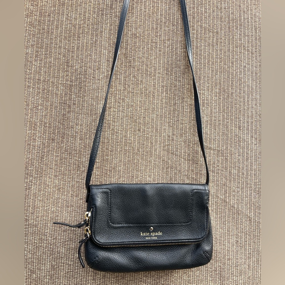 Kate Spade New York Mariana Mansfield leather crossbody bag black Leather
